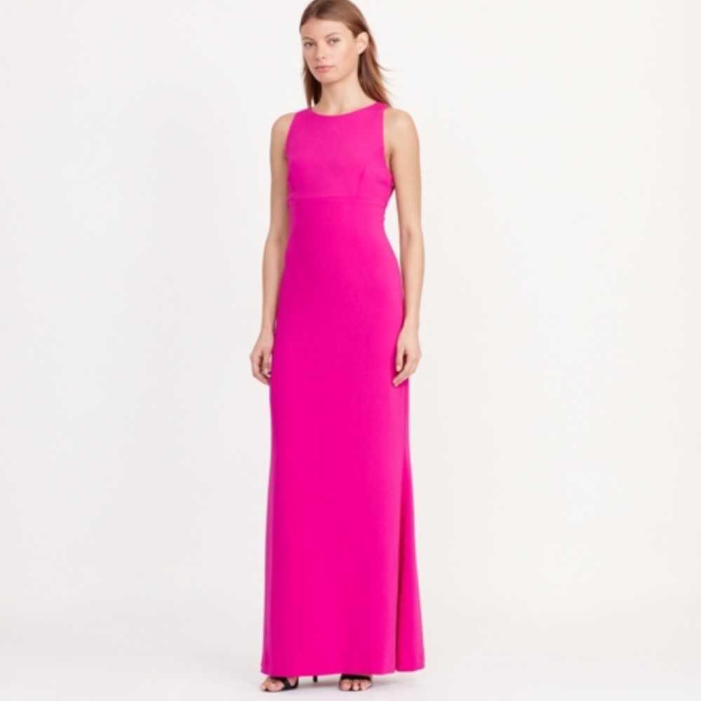 Lauren By Ralph Lauren Pink Cut-Out Back Crepe